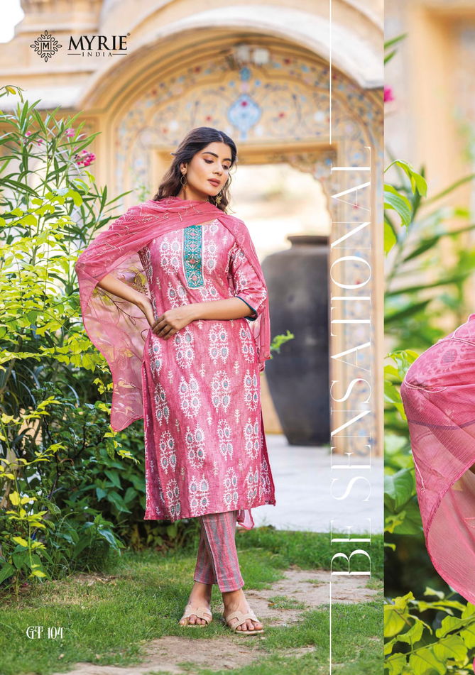 Myrie Golden Tree Stylish Printed Readymade Suits Catalog